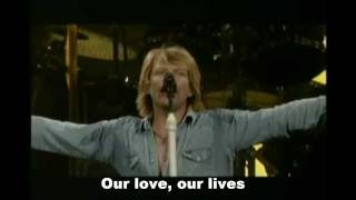 Bon Jovi  Born To Be My Baby Lyrics [upl. by Moyers]