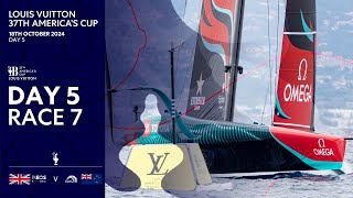 Louis Vuitton 37th Americas Cup Race 7  INEOS Britannia vs Emirates Team New Zealand  Full Replay [upl. by Euqirrne]