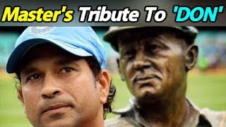 Special  Sachin Tendulkars Special Tribute To Sir Don Bradman  Sports Tak [upl. by Reppep]