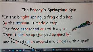 Reading Comprehension The Froggys Springtime Spin [upl. by Claudette]