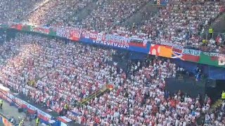 quotGramy u siebiequot  doping Polskich kibiców podczas meczu z Francją Euro 2024  25062024 [upl. by Alveta]