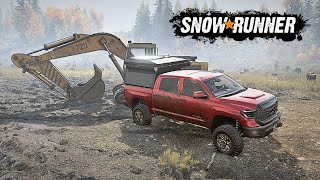 Toyota Tundra Off Roading Modified  Snowrunner [upl. by Aivatnuhs]