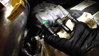 Ford Powerstroke 67l Fuel Filter change How to [upl. by Droffats]