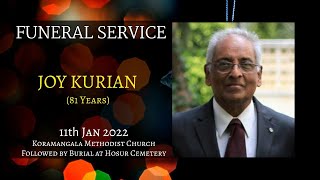 Funeral Service Livestream MrJoy Kurian 81  LIVE [upl. by Liscomb]