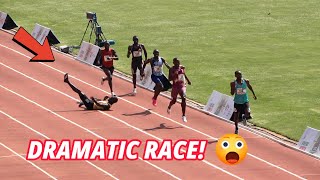 Insane Wanyonyi Trips and Falls in 800m Semifinal  Paris Olympics Games Trials 2024 [upl. by Sayles381]