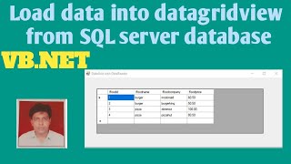 Load data into datagridview from sql server database with datareader in vbnet [upl. by Millicent]