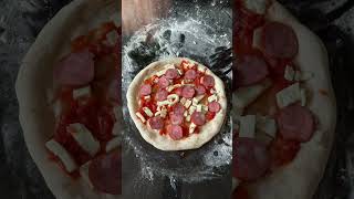 Pizza Meat Lovers Pepperoni calabresa linguiça Toscana e presunto 🍕🥩 pizzaria pizzalover [upl. by Noillid]