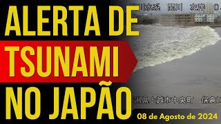 EMITIDO ALERTA DE TSUNAMI NO JAPÃO  TERREMOTO M71 EM MIYAZAKIKEN  08AGOSTO2024 [upl. by Jaymee447]