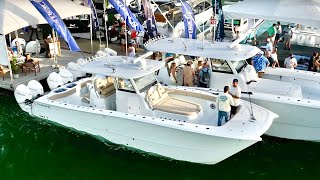 New 35 Freeman Catamaran and 32 X3 Trimaran Miami Boat Show [upl. by Isherwood248]