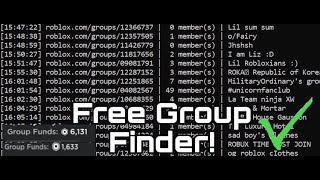 Unclaimed Group Finder Roblox Tutorial read desc [upl. by Riesman72]