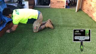 How To Install Turf On A Hard Surface [upl. by Aokek582]