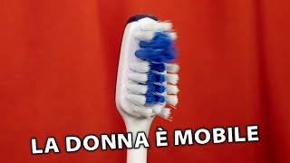 La Donna È Mobile on an Electric Toothbrush [upl. by Sahpec]