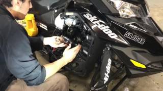 How to change your chain case oil in a 600800 etec skidoo [upl. by Eylrac]