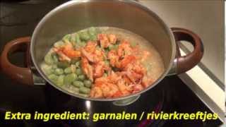 Risotto maken kan iedereen  Risotto met garnalen en tuinbonen [upl. by Esorbma]