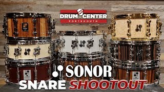 Sonor Snare Drum Shootout SQ2 Phonic and One of a Kind [upl. by Halle]