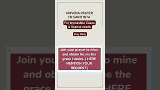 Prayer to Saint Rita for the Impossible [upl. by Vashti826]