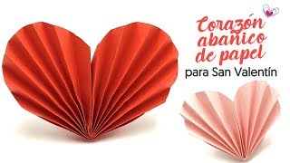 Corazón Abanico De Papel En Menos De 5 Minutos [upl. by Pavel]