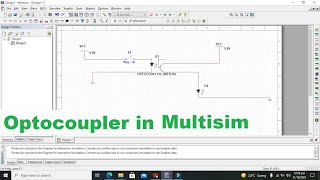 how to use optocoupler in multisim  simulation of optocoupler in multisim [upl. by Naharba]