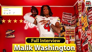 EXCLUSIVE 1on1 with star Maryland QB commit Malik Washington [upl. by Fagin]