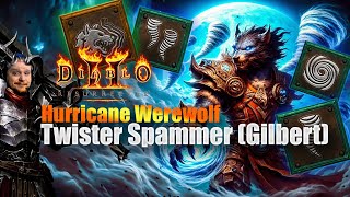 D2R My Fav Builds  Hurricane Werewolf Twister Spammer Gilbert [upl. by Beattie514]