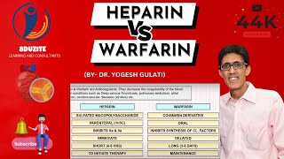 Heparin Vs Warfarin [upl. by Gisela318]