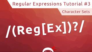 Regular Expressions RegEx Tutorial 3  Character Sets [upl. by Jeannie]