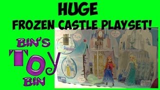 Disney Frozen Anna amp Elsas HUGE Castle  Ice Palace w Olaf Playset Review by Bins Toy Bin [upl. by Drofnats]