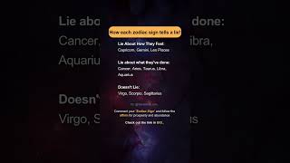 How each zodiac sign tells a lie [upl. by Ahsilef]