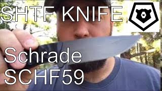 Schrade SCHF59 Knife Review [upl. by Suirtimid598]