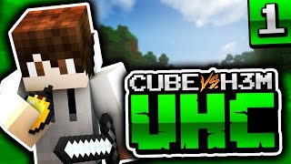 Minecraft Cube vs H3M UHC E1  The Battle Begins [upl. by Leuqram179]