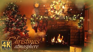 4K Atmosfera Natalizia rilassante con camino acceso e musica di Natale 🎄 relaxing Christmas song [upl. by Yevrah]