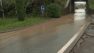 Inondations à RoquebrunesurArgens la rivière monte à plus de 7 mètres  AFP Images [upl. by Aokek304]