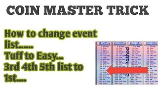 How to Change list and tier in Coin Master Game so you will easy reward list in game [upl. by Pickering]