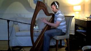 atholl highlanders pipe tune on harp [upl. by Alvar]