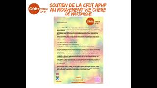 Soutien de la CFDT APHP au mouvement vie chère de Martinique [upl. by Elleinod]