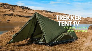 Trekker Tent 1V Ultralight Flexible Accommodations for One  River Country Products [upl. by Tomi]