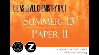 CIE AS Chemistry 9701  S13 P11  Solved Past Paper [upl. by Akinom123]