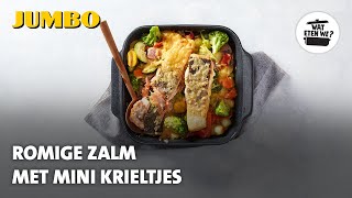 Wat eten we Romige zalm met minikrieltjes [upl. by Scrope]