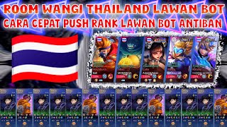 TUTORIAL MEMBUAT ROOM WANGI MLBB THAILAND NEW UPDATE TERBARU S33  CARA CURANG MENDAPATKAN LAWAN BOT [upl. by Nylyram]