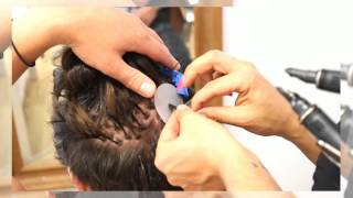 Keratin Bond Hair Extensions  application on a male [upl. by Dougal]