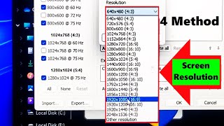 How to Fix Screen Resolution Problem Windows 10 11 4 Method [upl. by Imekawulo86]