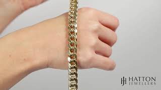 Huge 9ct Yellow Gold Italian Miami Cuban Bracelet  11mm [upl. by Hengel]