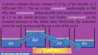 A piston–cylinder device contains 015 kg of air initially at 2 MPa and 350 C The air is first [upl. by Silvio975]