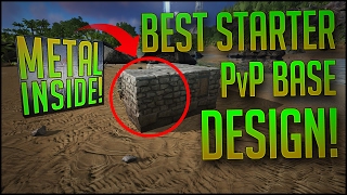 BEST STARTER PvP BASE DESIGN  Cheap Upgradeable amp Compact  ARK PvP Building Tips amp Tricks [upl. by Liesa]