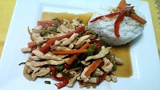 PECHUGAS DE POLLO EN SALSA DE SOJA Y VERDURAS  Recetas de Cocina [upl. by Ylro]