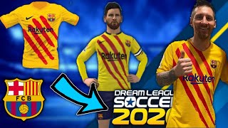 Fc Barcelona Brand New 4th Kits  Nike Senyera Kit  for Dream League Soccer 201920 [upl. by Conover]