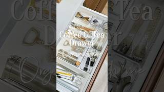 Coffee amp Tea Bar Drawer Organize with Me🫶 kitchen coffeebar drawerorganization organizedhome [upl. by Nelag]