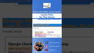 FREE CHORD SHEET  Lucky Man by The Verve  Ian OBrien [upl. by Lertram]