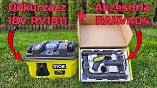 Ryobi Odkurzacz 18V Warsztatowy Walizkowy RV1811  RAKVA04 [upl. by Kotick]