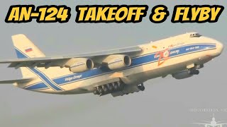 ✈ Antonov AN124 VolgaDnepr CLOSE FLYBY [upl. by Nylyahs]